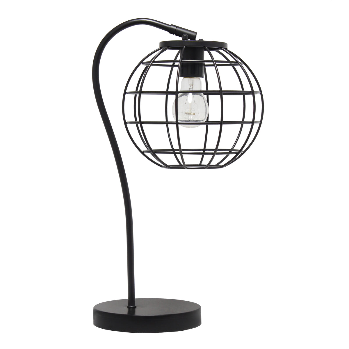 Elegant Designs Caged In Metal Table Lamp