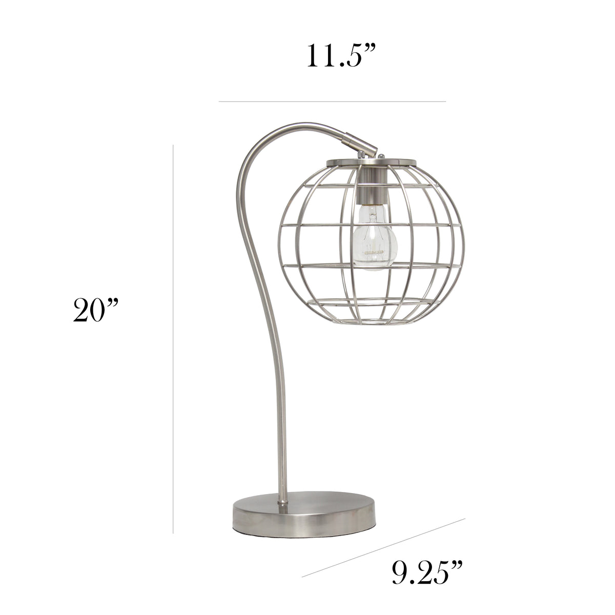 Elegant Designs Caged In Metal Table Lamp