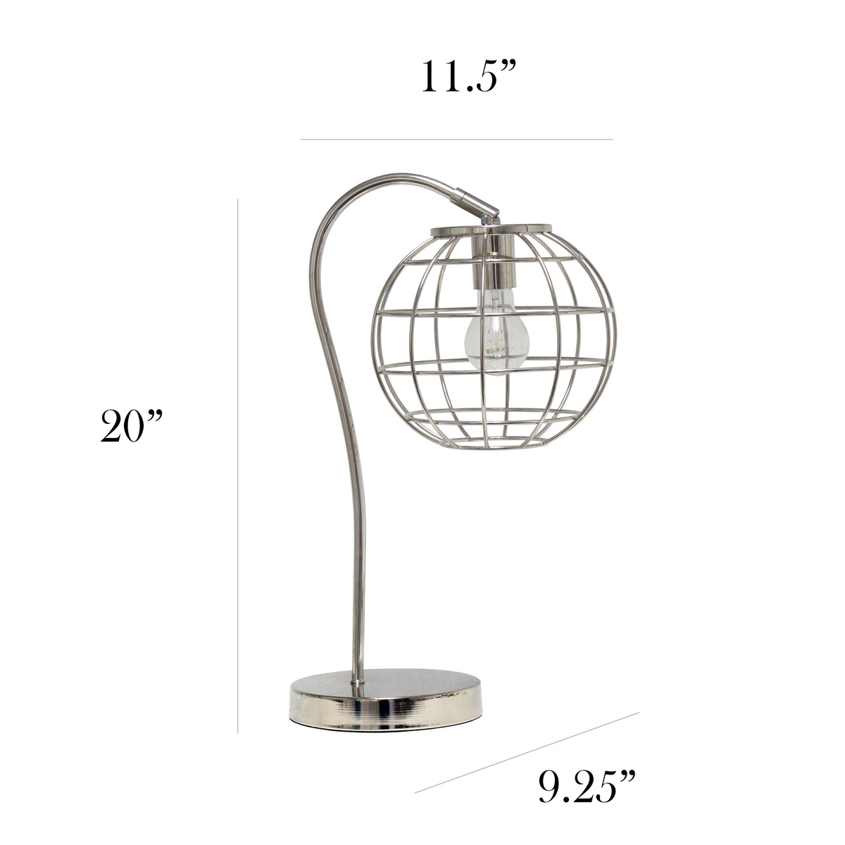 Elegant Designs Caged In Metal Table Lamp
