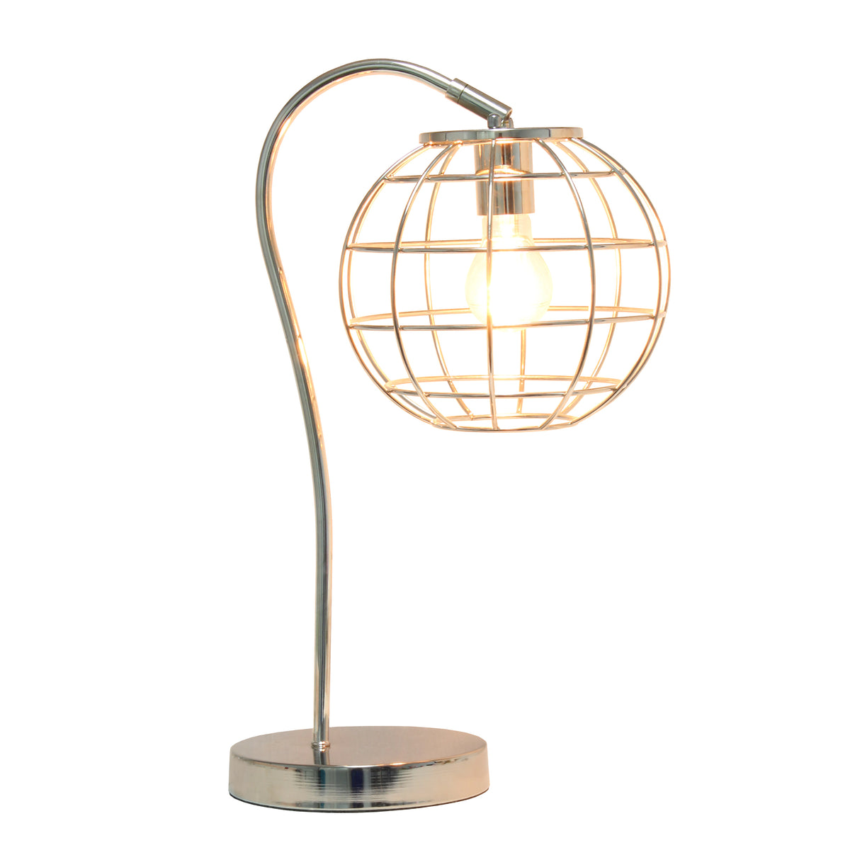 Elegant Designs Caged In Metal Table Lamp