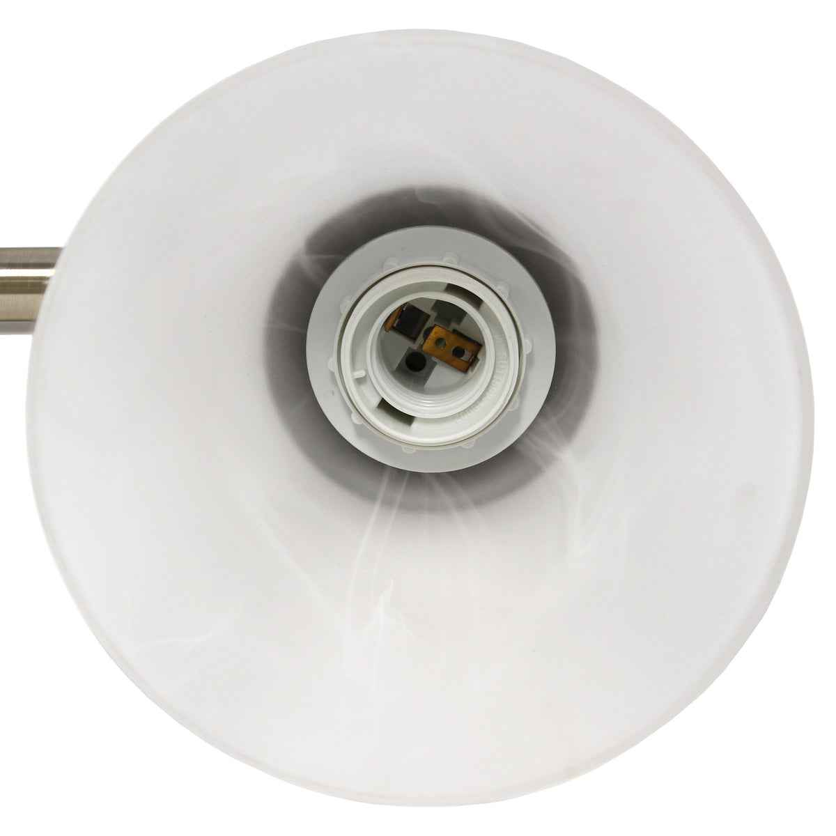 Simple Designs 26.5" Classic 3 Light Straight Metal Bar and Frosted Marble White Bell Shape Glass Shades Wall Mounted Vanity Fixture