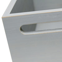 Elegant Designs Homewood Farmhouse Rustic Wood Decorative Mail Holder, Bills and Letter Storage, Sorter with Wrapped Roped Bottom, Cutout Handles, and "Mail" Script in White