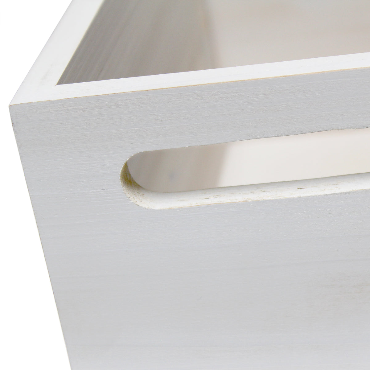 Elegant Designs Homewood Farmhouse Rustic Wood Decorative Mail Holder, Bills and Letter Storage, Sorter with Wrapped Roped Bottom, Cutout Handles, and "Mail" Script in White