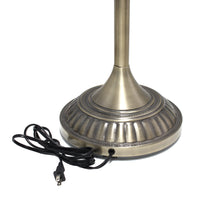 Elegant Designs 1 Light Torchiere Floor Lamp with Marbleized White Glass Shade
