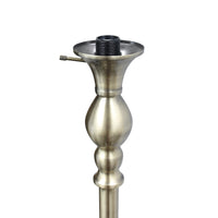 Elegant Designs 1 Light Torchiere Floor Lamp with Marbleized White Glass Shade