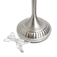 Elegant Designs 1 Light Torchiere Floor Lamp with Marbleized White Glass Shade
