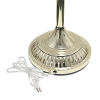 Elegant Designs 1 Light Torchiere Floor Lamp with Marbleized White Glass Shade