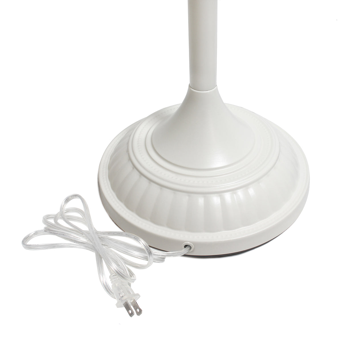Elegant Designs 1 Light Torchiere Floor Lamp with Marbleized White Glass Shade