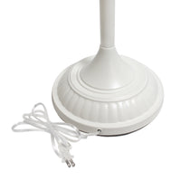 Elegant Designs 1 Light Torchiere Floor Lamp with Marbleized White Glass Shade