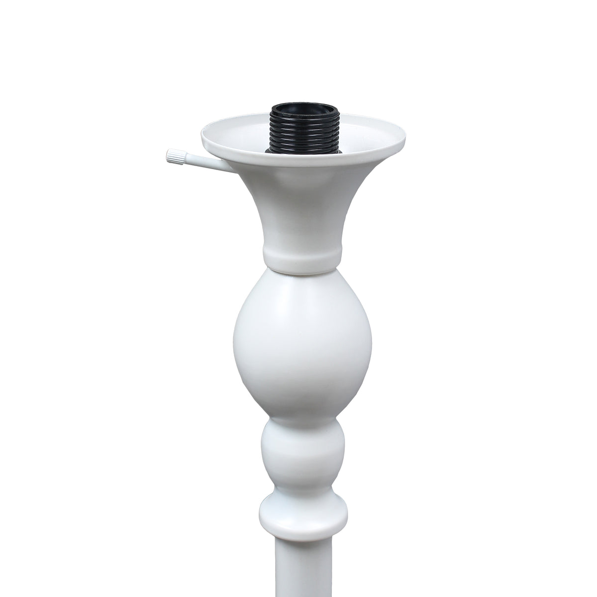Elegant Designs 1 Light Torchiere Floor Lamp with Marbleized White Glass Shade