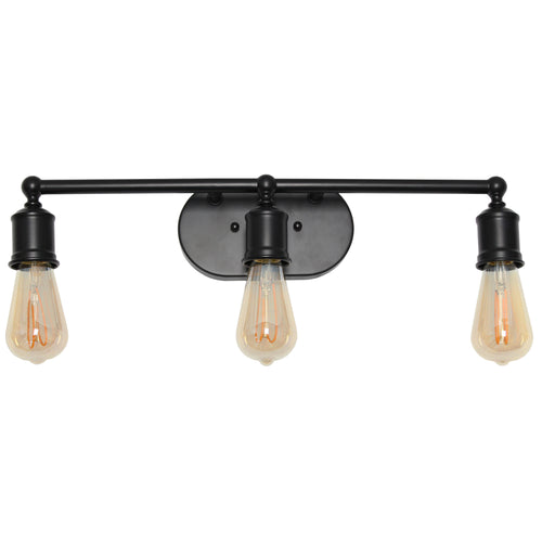 Elegant Designs 3 Light Edison Exposed Bulb Vanity Light
